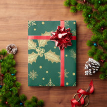 Padrão contínuo de Natal em Ouro Elegante – Luxo H