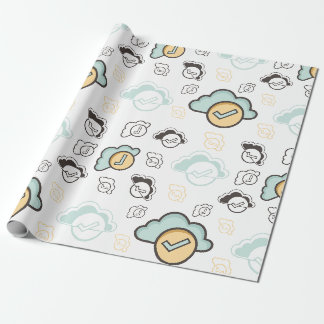 Papel De Presente Padrão contínuo de nuvens