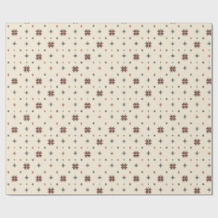 Papel De Presente Padrão contínuo de símbolo de estrela folclórica