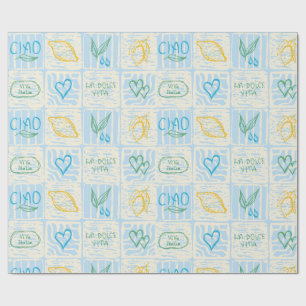 Papel De Presente Padrão contínuo decorativo estilo Amalfi