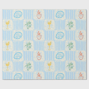 Papel De Presente padrão contínuo estilo Amalfi