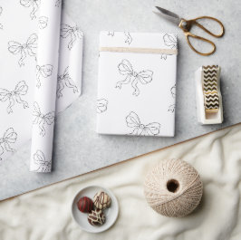Papel De Presente Padrão contínuo personalizado de laço elegante