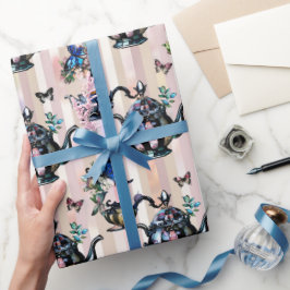 Papel De Presente Padrão da Alice no País das Maravilhas