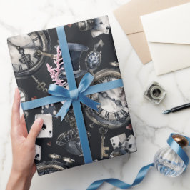 Papel De Presente Padrão da Alice no País das Maravilhas