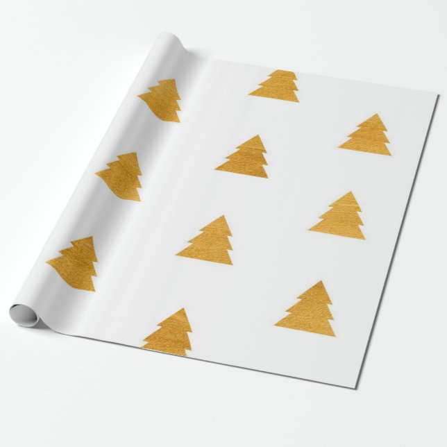 Papel De Presente Padrão da árvore de Natal (Desenrolado)