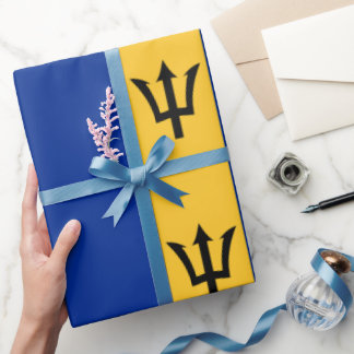 Papel De Presente Padrão da Bandeira Nacional da Ilha de Barbados