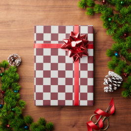 Papel De Presente Padrão da Desktop Board - vermelho e branco