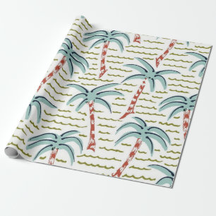 Papel De Presente Padrão da palmeira