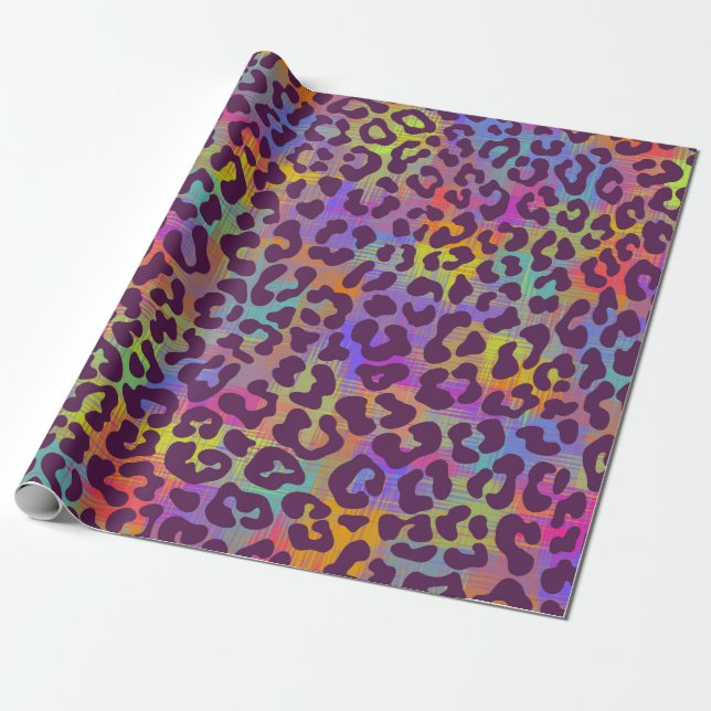 Papel De Presente Padrão da pele do leopardo. Repetição da ba de ani (Desenrolado)