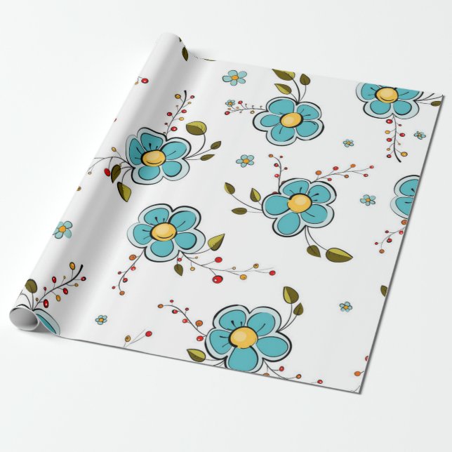Papel De Presente Padrão da ventoinha (Desenrolado)
