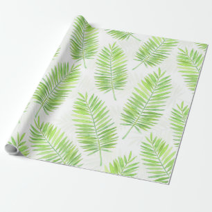 Papel De Presente Padrão das folhas de palma