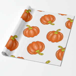 Papel De Presente Padrão de abóbora