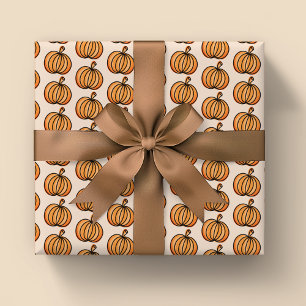 Papel De Presente Padrão de abóbora de Halloween