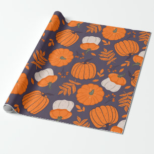 Papel De Presente padrão de abóboras de Halloween