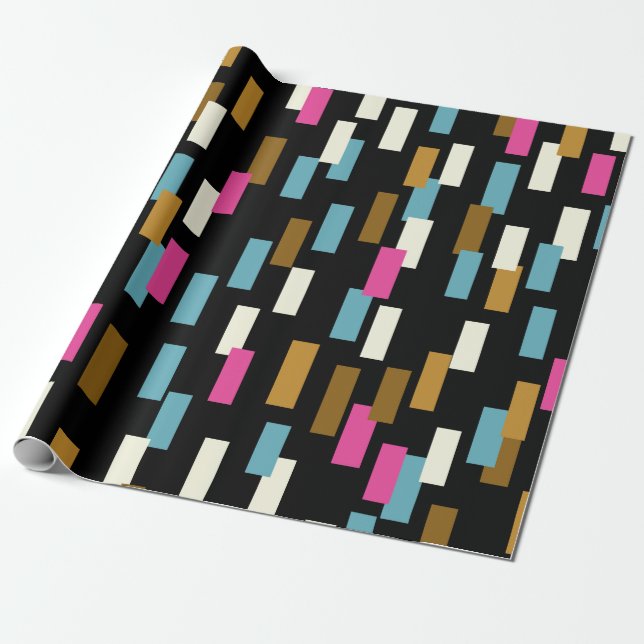 Papel De Presente Padrão de abstrato com formas geométricas texturiz (Desenrolado)