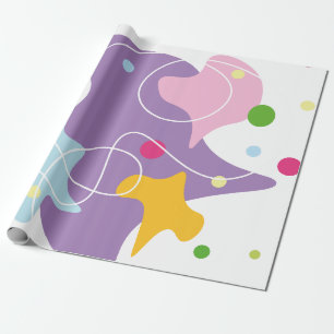 Papel De Presente Padrão de abstrato de tendências em cores roxas e
