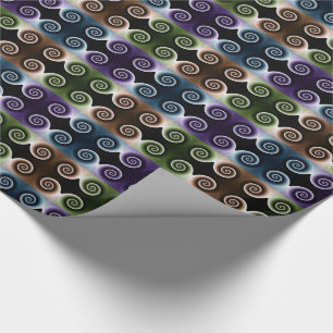 Papel De Presente Padrão de Abstrato espiral colorido legal