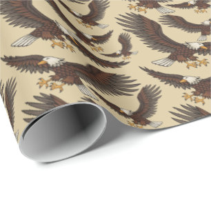 Papel De Presente Padrão de Águia Atacando