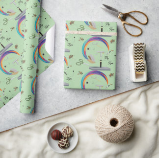 Papel De Presente Padrão de amarração de mosca, materiais e ferramen