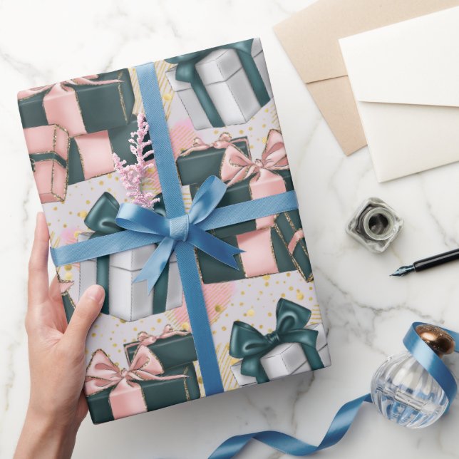 Papel De Presente Padrão de Aniversário  (Presentear)