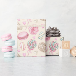 Papel De Presente Padrão de Aquarela Rosa-doce