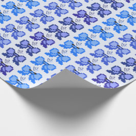 Papel De Presente Padrão de Arco de Pixel em Saltos Altos