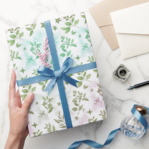Papel De Presente Padrão de Arco-Íris Ombre Glitter Pastel
