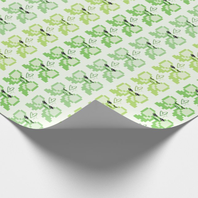 Papel De Presente Padrão de Arcos de Pixel em Saltos Altos (Ponta)