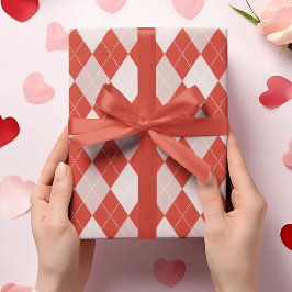 Papel De Presente Padrão de árgula grande cor-de-rosa na moda