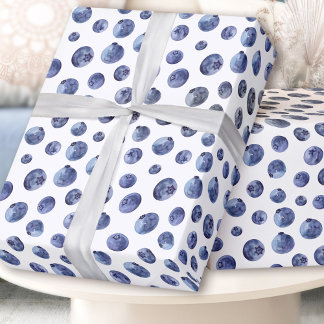 Papel De Presente Padrão de Aroma de Água Azul Branco