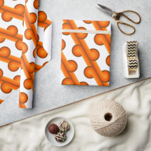 Papel De Presente Padrão de arte Chic Retro Funky Abstrato Waves