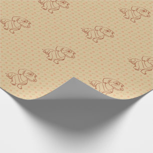 Papel De Presente Padrão de Arte Decorativa de Dachshund