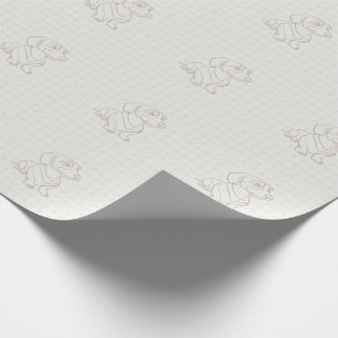 Papel De Presente Padrão de Arte Decorativa de Dachshund