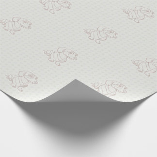 Papel De Presente Padrão de Arte Decorativa de Dachshund