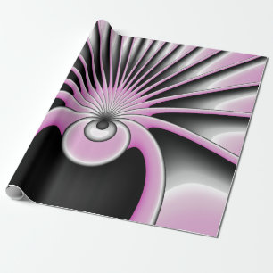 Papel De Presente Padrão de Arte Fractal Moderno Abstrato