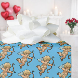 Papel De Presente Padrão de Arte Pixel de Flecha de Amor do Cupido F