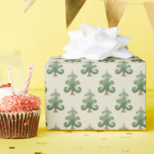 Padrão de árvore de Natal curvada e caprichosa