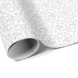 Papel De Presente Padrão de Azulejo Geométrico Cinza Claro