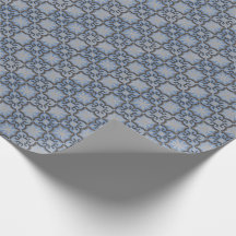 Padrão de Azulejo Geométrico Marroquino Azul e Cin