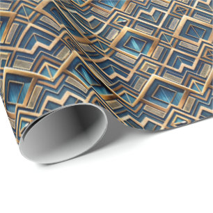 Papel De Presente Padrão de azulejos Art Deco fofo