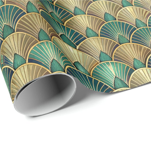 Papel De Presente Padrão de azulejos Art Deco fofo (Ponta do rolo)