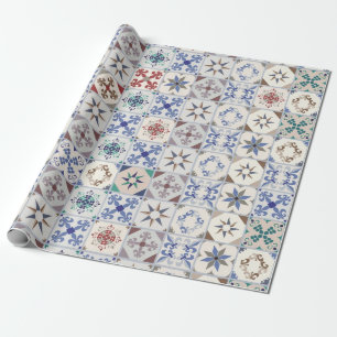 Papel De Presente Padrão de azulejos cerâmicos