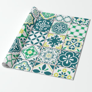 Papel De Presente Padrão de azulejos cerâmicos