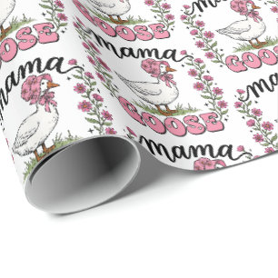 Papel De Presente Padrão de azulejos da Mamãe Gansa fofa 