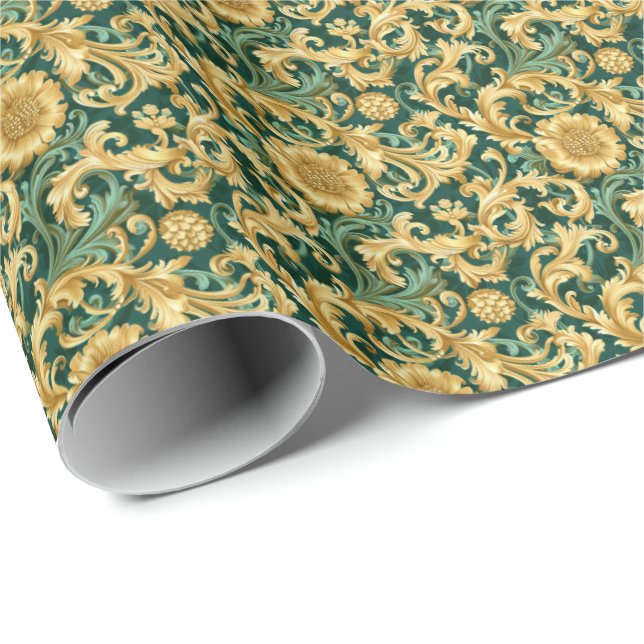 Papel De Presente Padrão de azulejos fofo elegante (Ponta do rolo)