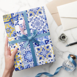 Papel De Presente Padrão de Azulejos Portugueses 