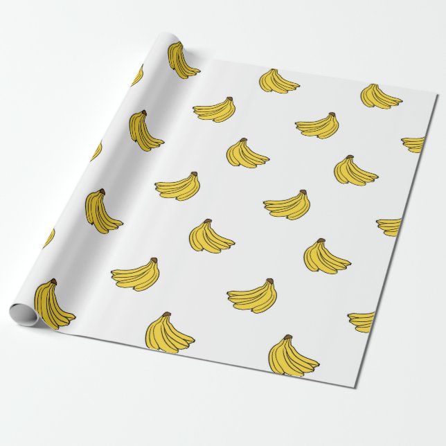 Papel De Presente Padrão de Banana 1 (Desenrolado)