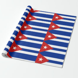 Papel De Presente Padrão de Bandeira Cubana