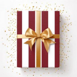 Papel De Presente Padrão De Banhas Vermelhas E Brancas De Natal