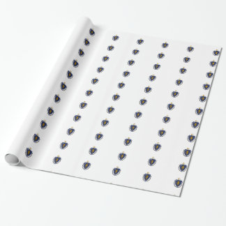 Papel De Presente Padrão De Banner De Massachusetts